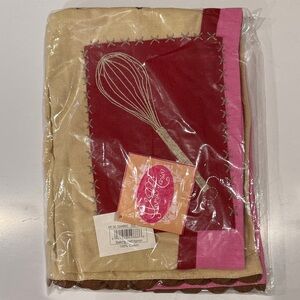 Anna Marie Pink and Red Half Apron